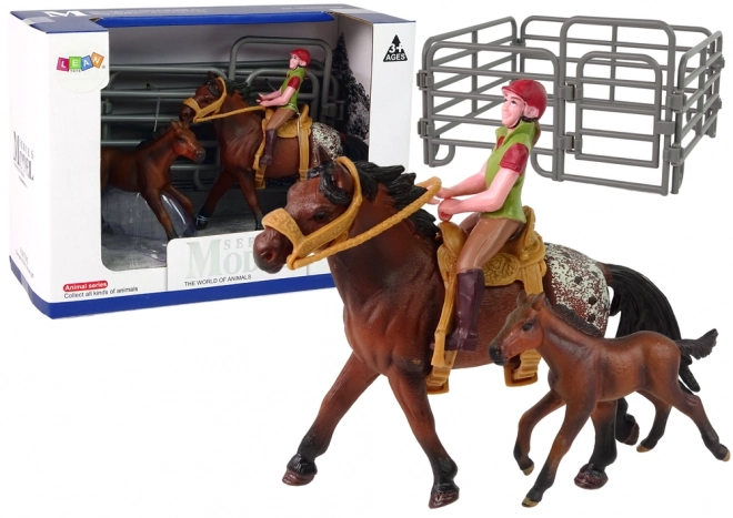 Ensemble de figurines Cheval et Cavalier avec Selle Amovible