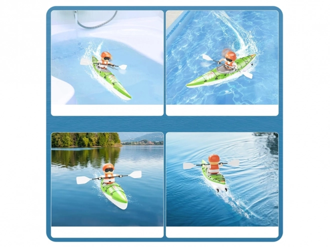Kayak éclairé avec rameur à télécommande