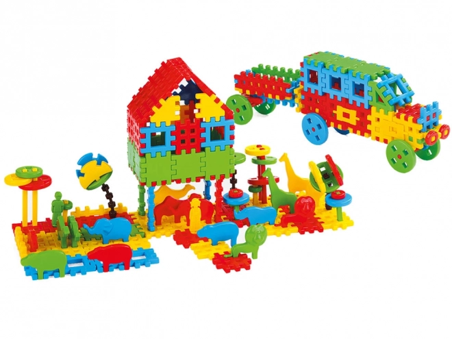 Blocs colorés et variés