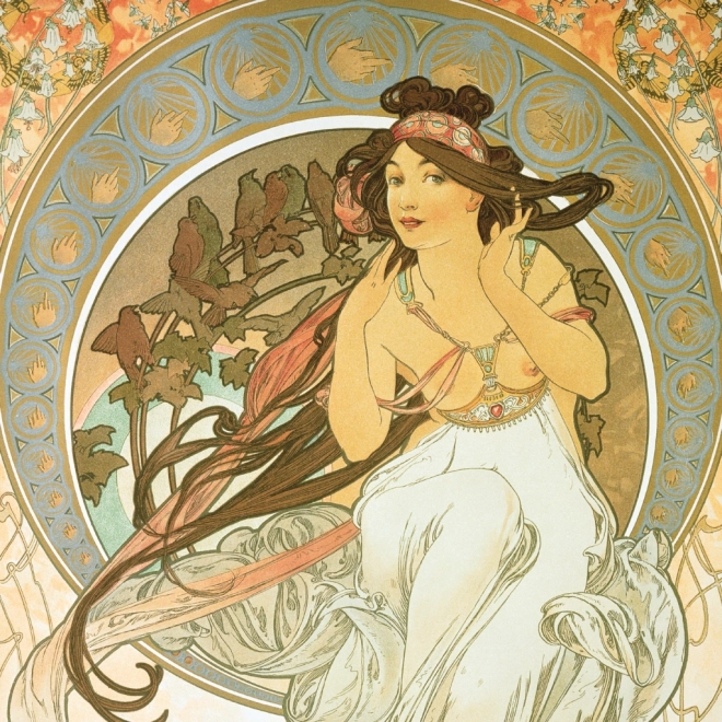 Calendrier de notes Alfons Mucha 2025, 30 × 30 cm