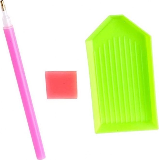 Kit de peinture diamant - chalet dans le jardin