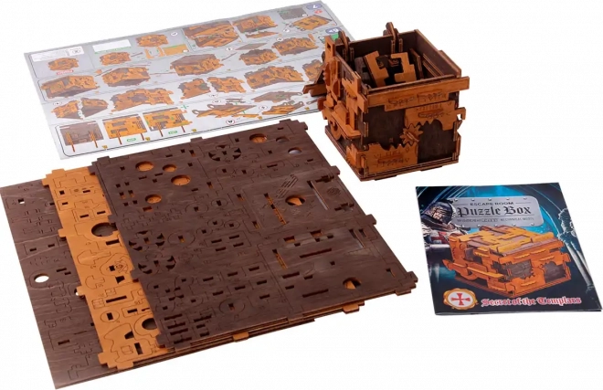 Boîte à énigmes en bois jeu d'évasion 149 pièces