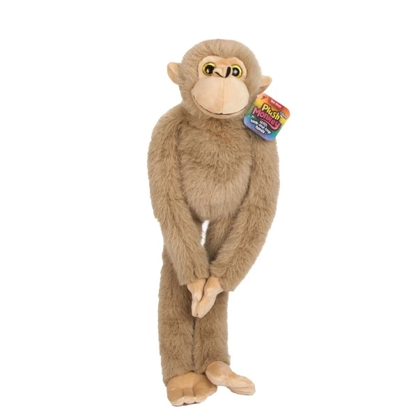 Singe en peluche 55 cm avec bande auto-agrippante 3 couleurs