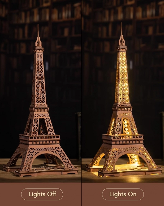 Puzzle 3D en bois RoboTime Rolife Nuit Éclairée Tour Eiffel