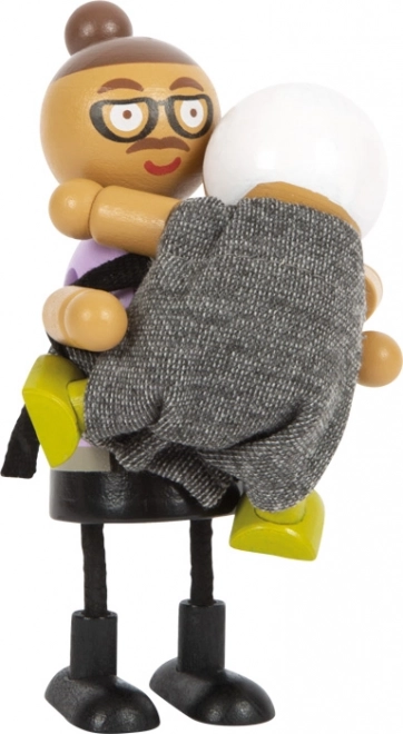 Famille de poupées flexibles Small Foot avec enfant