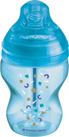 Biberon anti-coliques, 0+, 260 ml, bleu, 1 pc