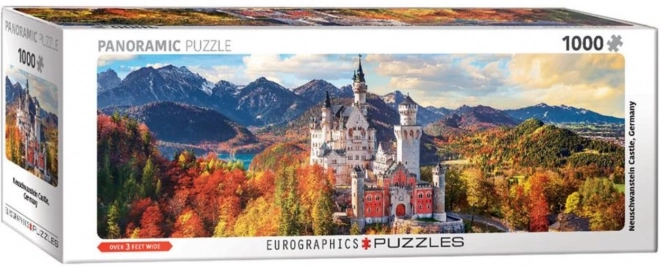 Puzzle panoramique château de Neuschwanstein, Allemagne 1000 pièces