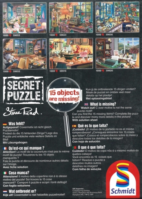 Puzzle Secret SCHMIDT Sur la table de cuisine 1000 pièces