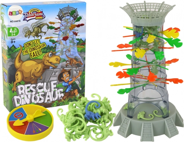 Jeu familial artisanal Bâtons de tour Dinosaures qui tombent