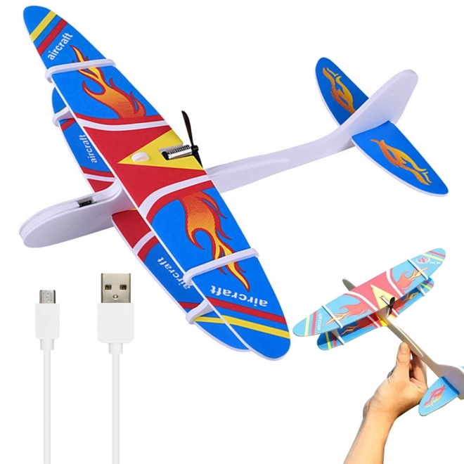 Avion volant en polystyrène avec moteur USB