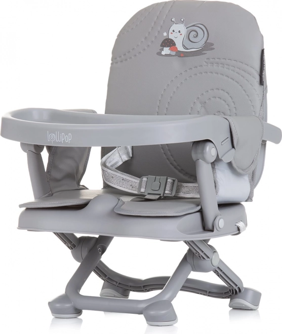 Chaise haute portable Chipolino Lollipop, gris