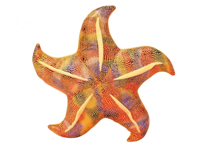 Étoile de mer en peluche coussin jaune mascotte 20 cm