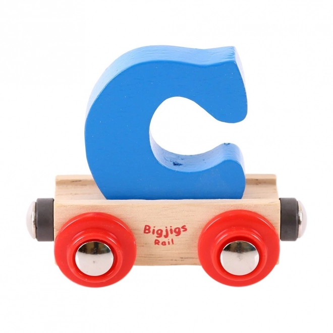 Bigjigs Rail Wagon en bois pour train miniature - Lettre C