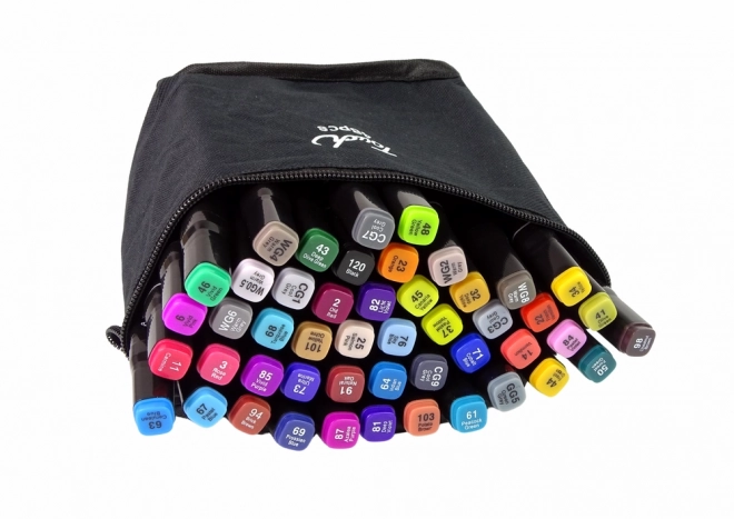 Ensemble de 48 marqueurs Touch sac à main Marqueurs à alcool
