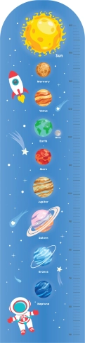 Toise murale en mousse pour enfants Espace 120 cm