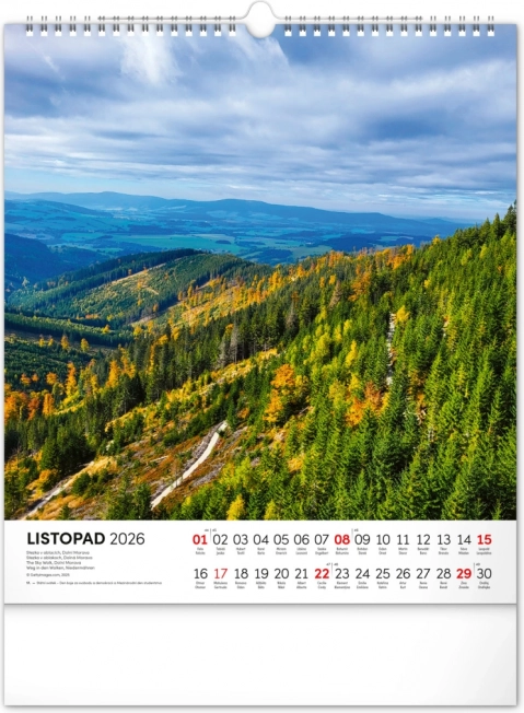 Calendrier mural Balades dans le paysage morave 2026