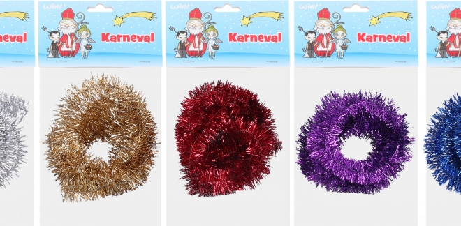 Fil pelucheux ondulé métallique 1,5m