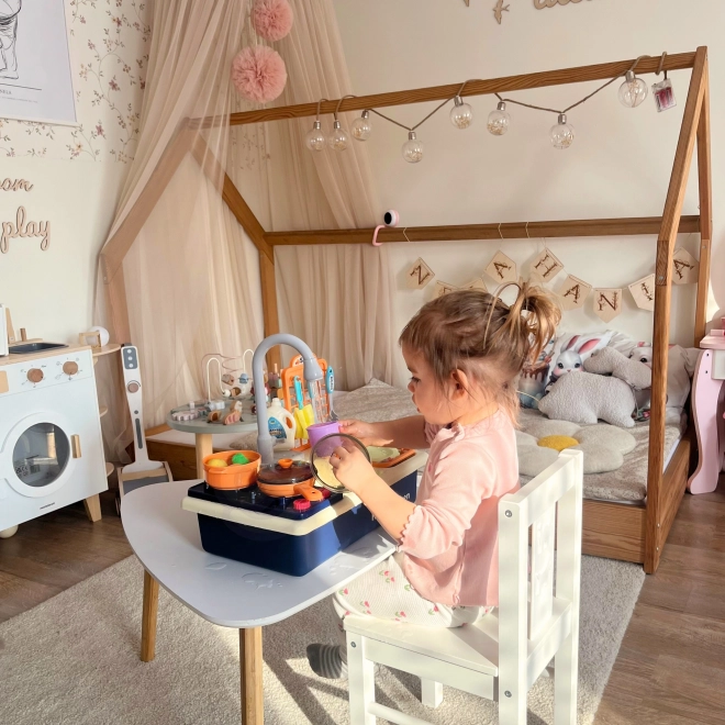 Cuisine enfant 2 en 1 avec évier et cuisinière