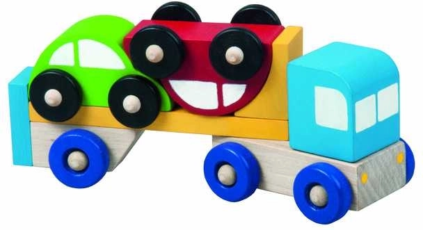 camion en bois avec petites voitures Detoa
