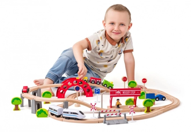 Train en bois avec ensemble électrique