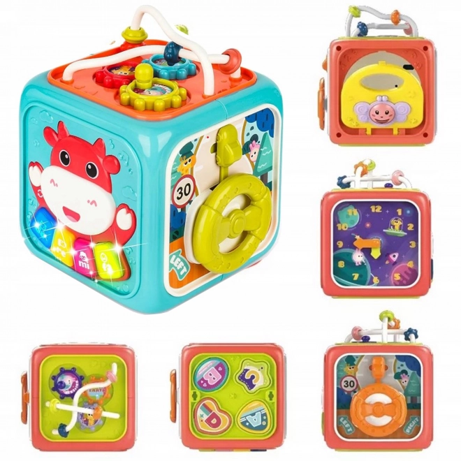Cube sensoriel interactif Montessori 6 en 1