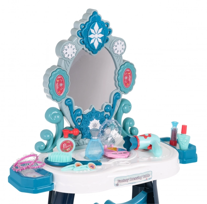 Coiffeuse interactive pour enfants avec éclairage et accessoires