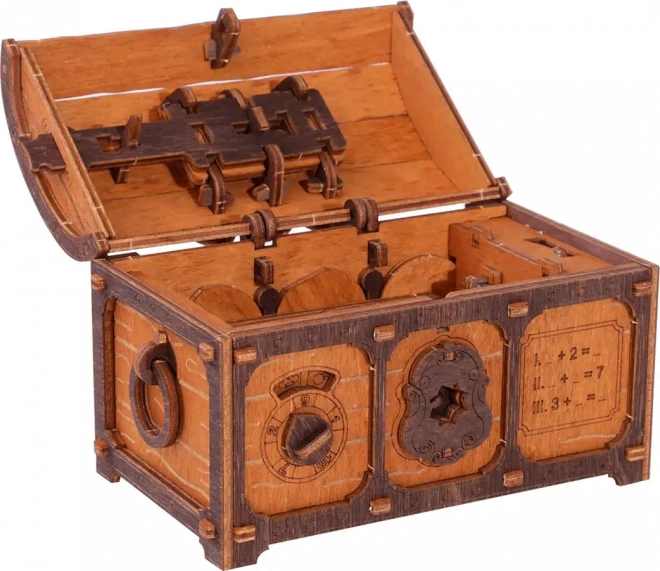 Puzzle 3D en bois Escape Room Coffre au Trésor