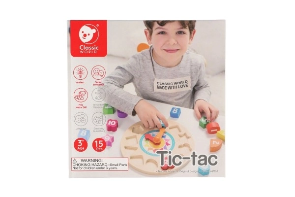 Horloge éducative en bois