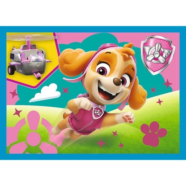 Puzzle 4 en 1 Chiens en course Pat' Patrouille