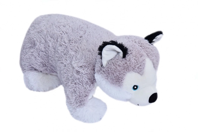 Coussin en peluche animal - husky