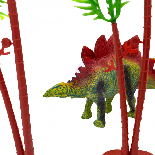 Ensemble de figurines de dinosaures avec tapis de jeu et mallette
