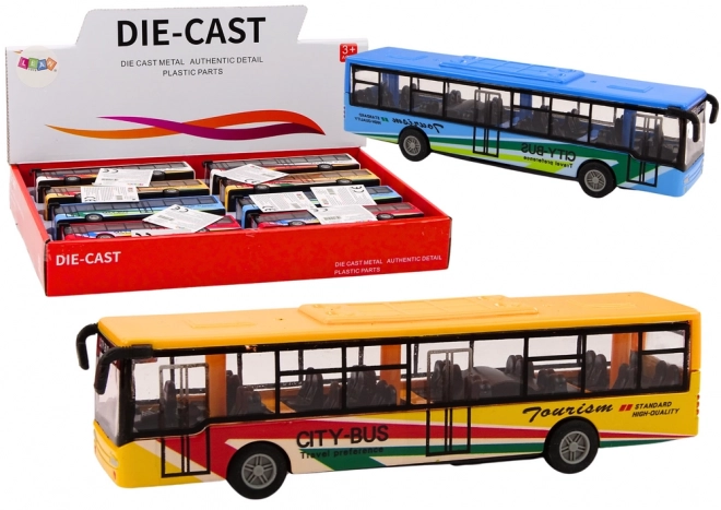 Autobus urbain en métal avec moteur à friction 15cm