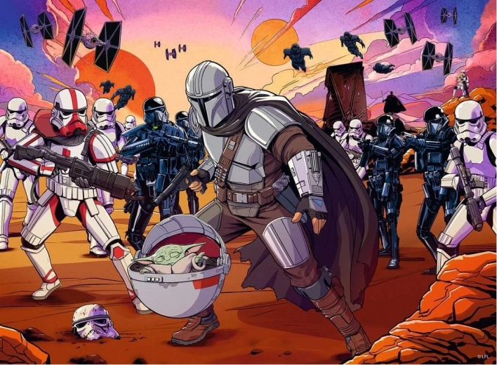 Puzzle Ravensburger Star Wars: The Mandalorian – duel, 300 pièces