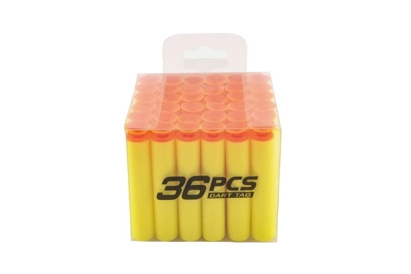 Cartouches de rechange en mousse pour pistolet 36 pièces avec ventouses 4 couleurs dans une boîte 8x7x8cm