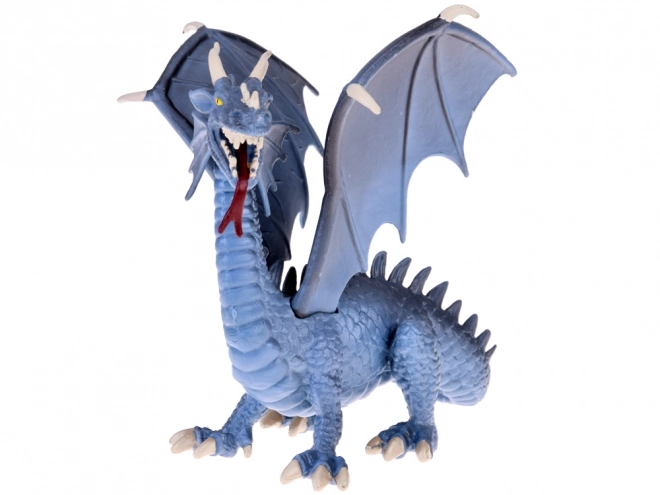 Figurine de majestueux dragon gris avec ailes flexibles