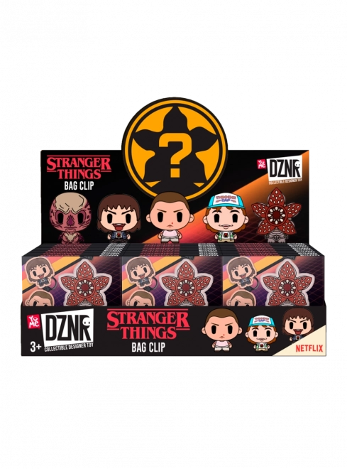 Stranger Things porte-clés avec personnages – mix de 5 motifs (présentoir de 24 pcs)