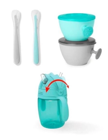 Ensemble de nourriture Easy-Feed Teal/Grey