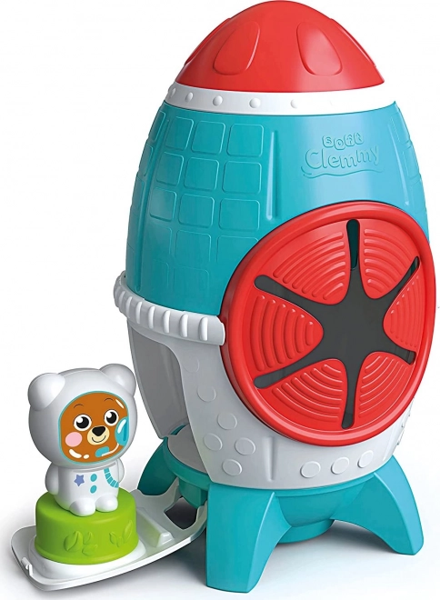 CLEMENTONI SOFT CLEMMY Boîte Fusée spatiale avec 5 blocs