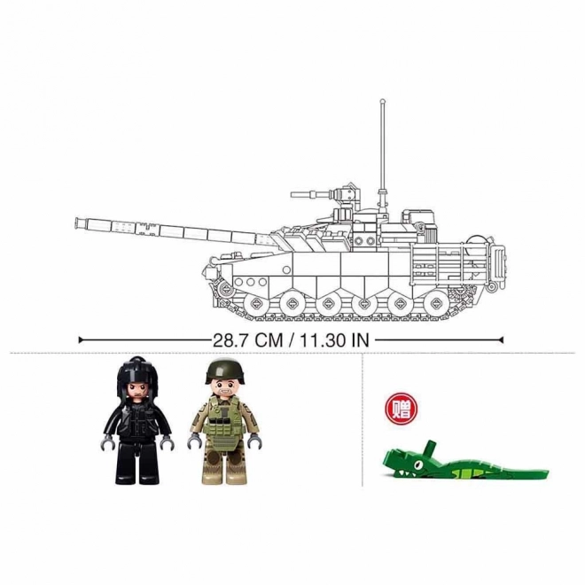 Jeu de Construction Sluban T-80 Tank 2v1 1:35