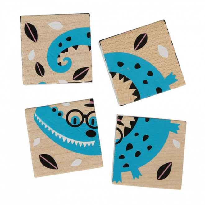 Animaux joyeux blocs de construction en bois CUBIKA