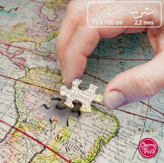 Puzzle Carte du monde des Grandes Découvertes 2000 pièces