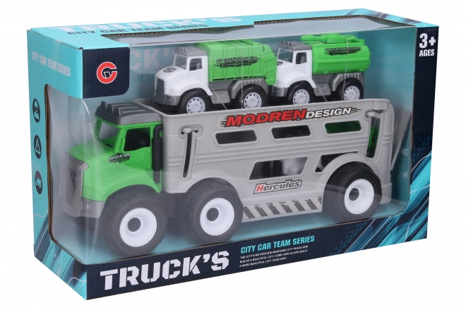 Camion porte-jouets avec petites voitures 31 cm