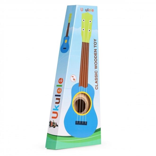 Ukulélé en bois pour enfants avec 4 cordes en nylon, marron ECOTOYS