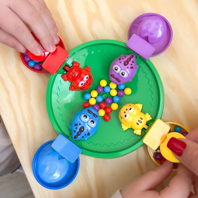 Jeu amusant de grenouilles joyeuses et crocodiles affamés