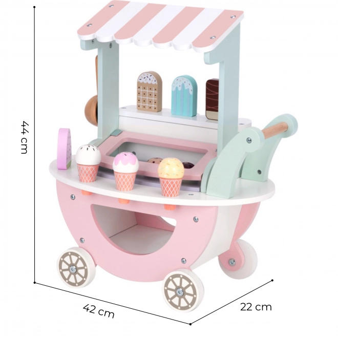Charrette en bois avec glace WOOPIE Vert