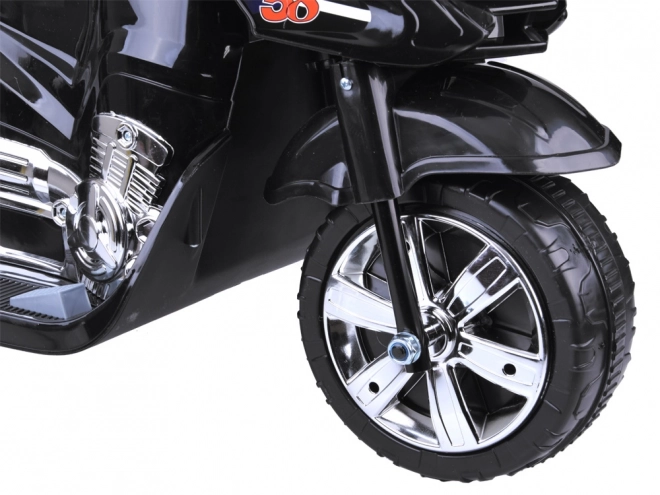 Moto de sport pour enfants avec éclairage LED coloré – Noir