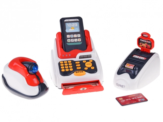 Ensemble caisse enregistreuse pour enfants avec terminal et scanner