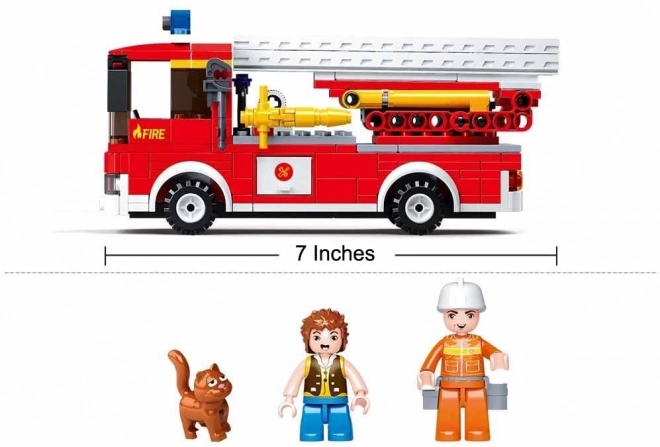 Sluban Pompiers M38-B0625 Camion de Pompier avec Échelle