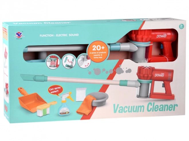 Ensemble de nettoyage pour enfants avec aspirateur sans fil et balayette
