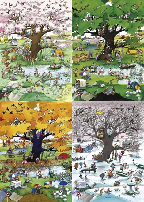 Illustration de Roger Blachon – quatre saisons en une seule image